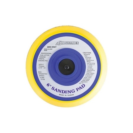 A E S Industries 6in Tapered DA Pad - Hook & Loop Face 6527